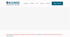 Desktop Screenshot of kiunke-coaching.de